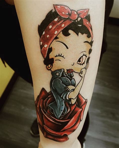 betty boop with tattoos|small betty boop tattoo.